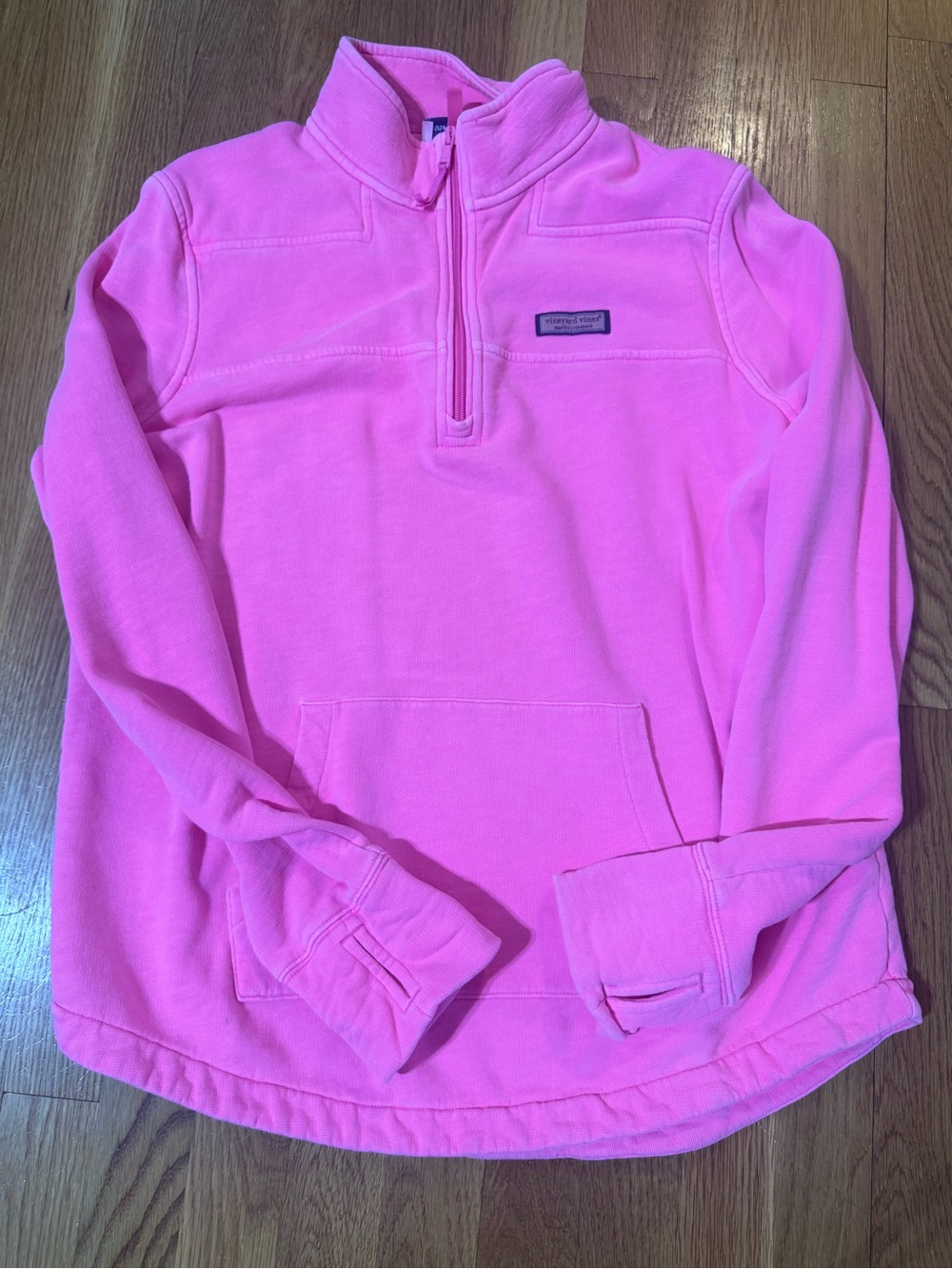 Vineyard Vines Neon Pink Quarter-Zip Pullover Sweatshirt
